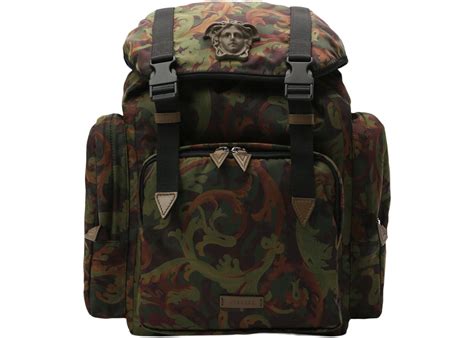 versace baroque print backpack|Versace Baroque Print Backpack Green/Multi .